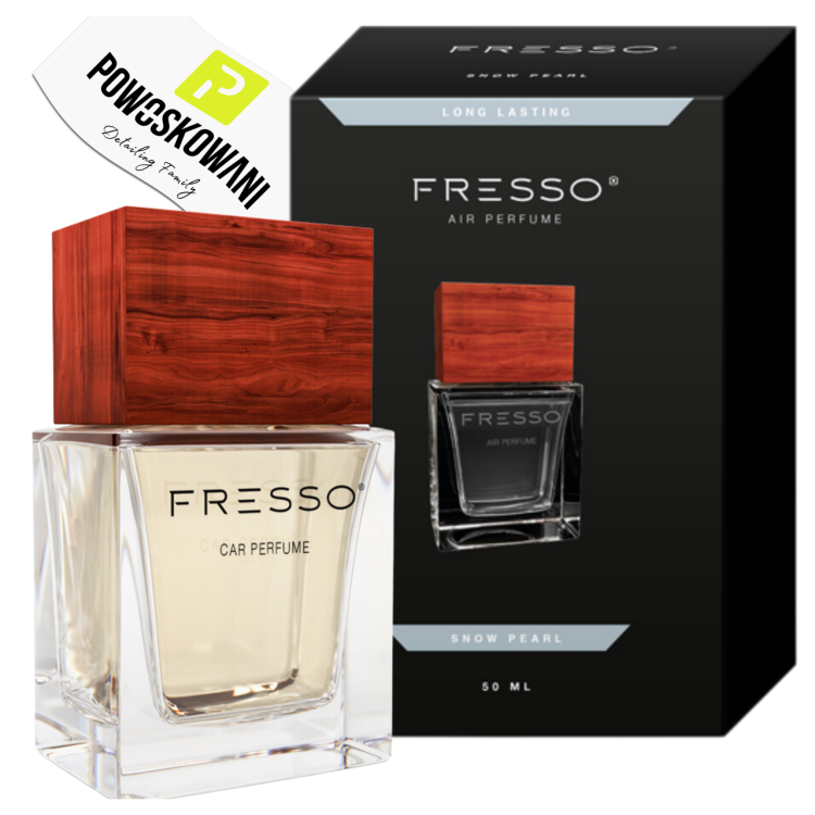 fresso snow pearl eleganckie perfumy samochodowe w stylowym flakonie 50 ml