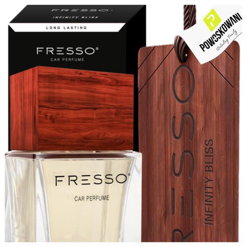 fresso infinity bliss zestaw zawieszka zapachowa i perfumy do samochodu