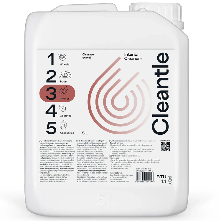 Cleantle Interior Cleaner 5L środek do czyszczenia wnętrza samochodu