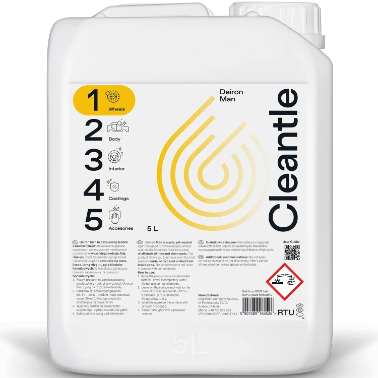Cleantle Deiron Man 5L środek do usuwania zanieczyszczeń metalicznych