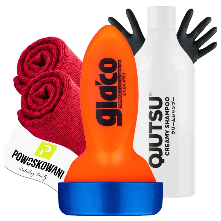 soft99 glaco qad qjutsu creamy shampoo zestaw do zabezpieczenia szyby niewidzialna wycieraczka