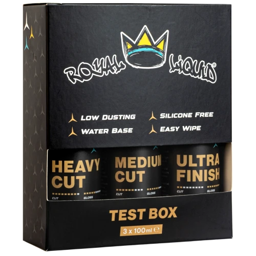 Royal Liquid Test Box 3x100 ml zestaw past polerskich Heavy Medium Finish
