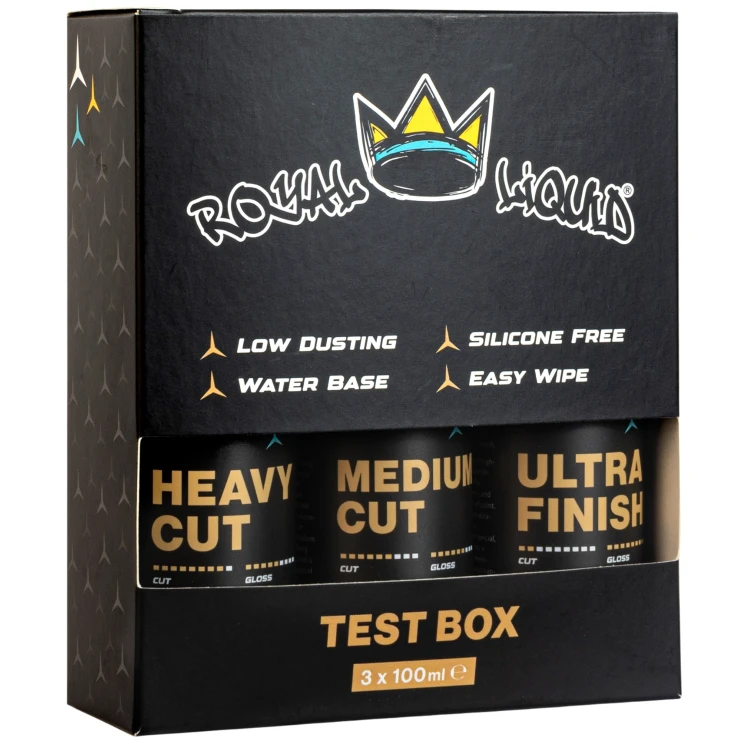 Royal Liquid Test Box 3x100 ml zestaw past polerskich Heavy Medium Finish