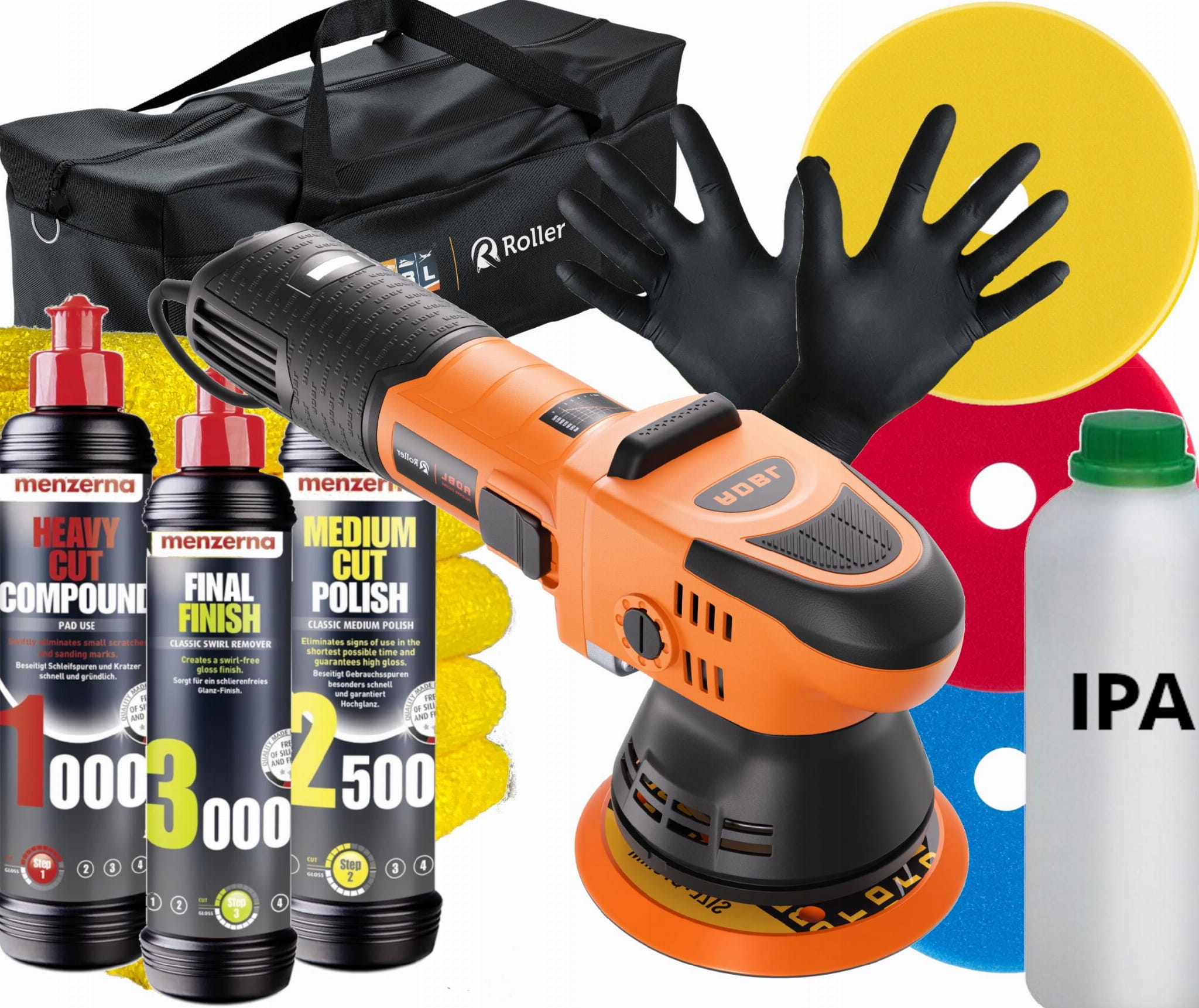 ADBL Roller D09125-02+B Zestaw: Maszyna + Pady + Pasty + Torba