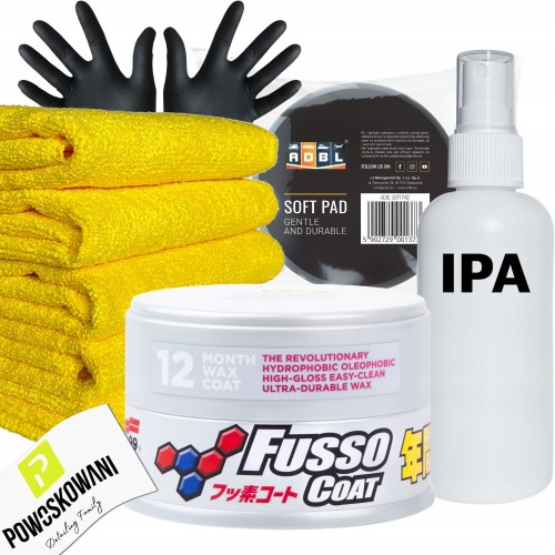 Zestaw Soft99 New Fusso Coat 12 Months Wax Light – Niesamowity Blask i Ochrona